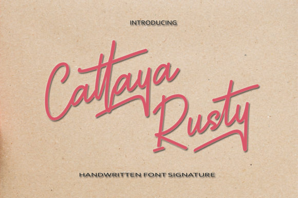 Cattaya Rusty: A Handwritten Font for Digital Creativity