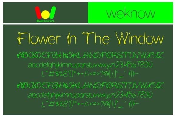 Flower in the Window Font for Handmade Creators