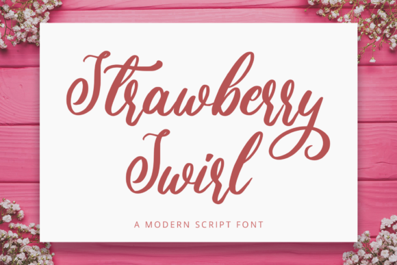 Strawberry Swirl: A Timeless Script Font for Crafters and Designers